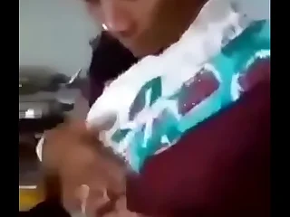 indian aunty is showing her boobs to nephew nephew is capturing it and kissing her porn video
