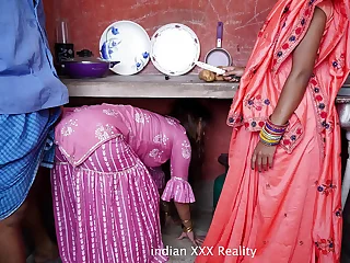 Indian pretend Family in Kitchen XXX in hindi