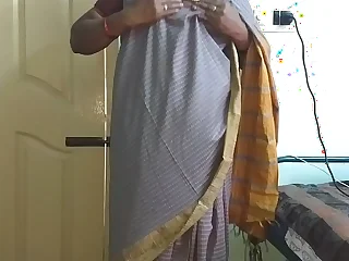 desi  indian tamil telugu kannada malayalam hindi horny cheating wife vanitha debilitating grey affect unduly saree  showing chunky boobs and shaved pussy unsettle hard boobs unsettle chew rubbing pussy masturbation porn video